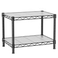 Golpart Small 2 Tier Shelves Storage Wire Shelving Unit Metal Shelf Gasket