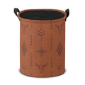 Aztec Skulls Art Laundry Hamper Basket, Western Bull Boho Collapsible Portable Laundry Bag, Storage Bins Toys Storage Gifts Bask