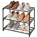 Tauehr Small Stackable Shoe Rack,Narrow Kids Shoe Stand,Metal Shoe Storage Shelf For 6-8 Pairs Of Shoes Entryway And Closet Hall