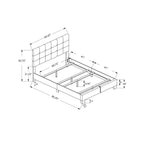 Monarch Specialties Bed Frames, Queen, Grey