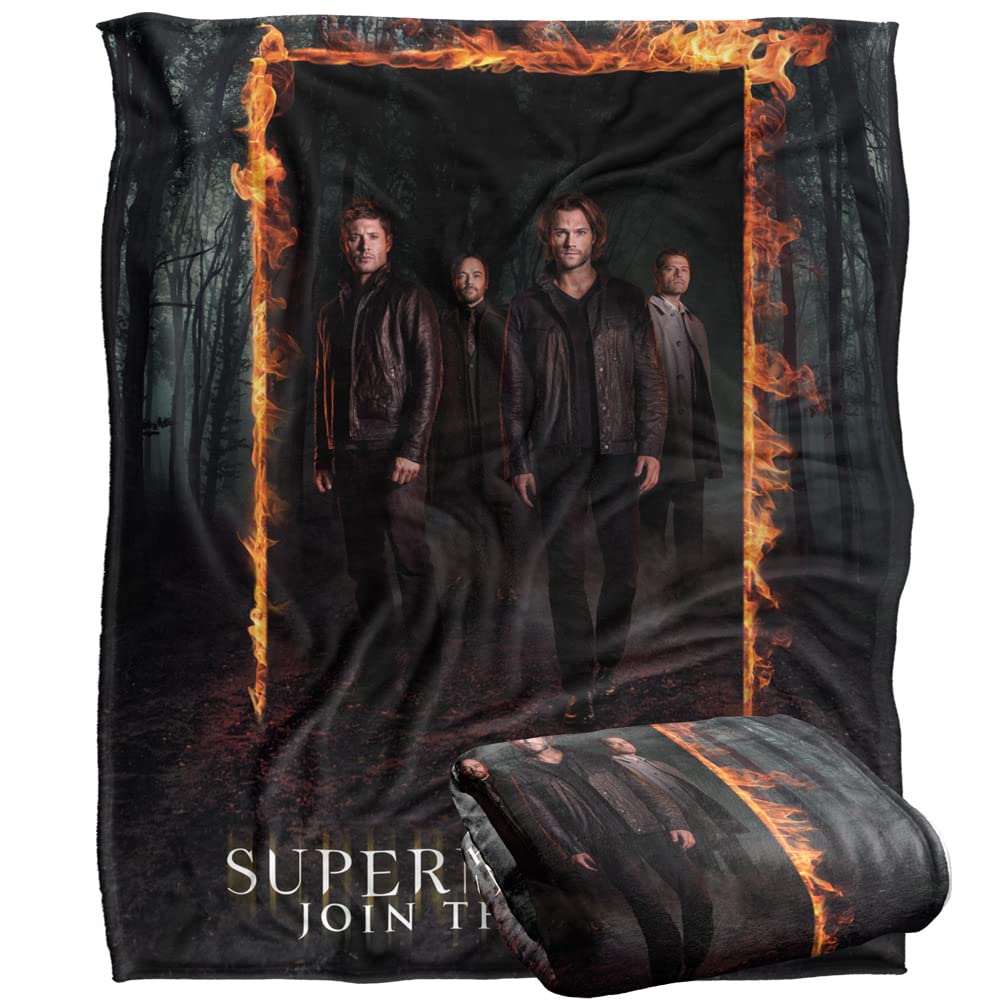 Supernatural Fire Frame Officially Licensed Silky Touch Super Soft Throw Blanket 50' X 60'