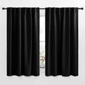 NICETOWN Halloween Blackout Curtain Blinds Window Panels - (Black Color) W52 x L54, Double Panels, Thermal Insulated Blackout Dr
