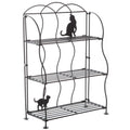 Lily's Home Cat Lovers Black Metal Countertop Wire Shelf Rack, Great for Household Items, Kitchen Organizer, Bathroom Storage an