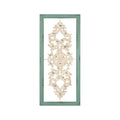 Stratton Home Decor Scroll Panel Wall Decor, Decorative Wall Panel Decor With Filigree Details For Any Room, Wrought Iron Wall Decor With Teal And White Distressed Finish, 36”X0.75”X16”