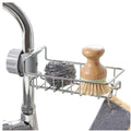 Skvilla Faucet Storage Racks Adjustable Sink Rag Sponge Draining Rack Kitchen Bathroom Soap Storage Holders Shelves