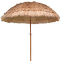 Ammsun 7.5Ft Hula Thatched Tiki Patio Beach Umbrella Hawaiian Style 10 Ribs Upf 50+ With Tilt Carry Bag For Outdoor Tiki Bar, Tr