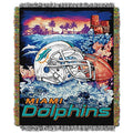Northwest Nfl Miami Dolphins Woven Tapestry Throw Blanket, 48'' X 60'', Home Field Advantage