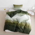 Luxlovery Dark Green Comforter Set Full Size White And Green Bedding Comforter Set Army Green Modern Bedding Set Soft Breathable