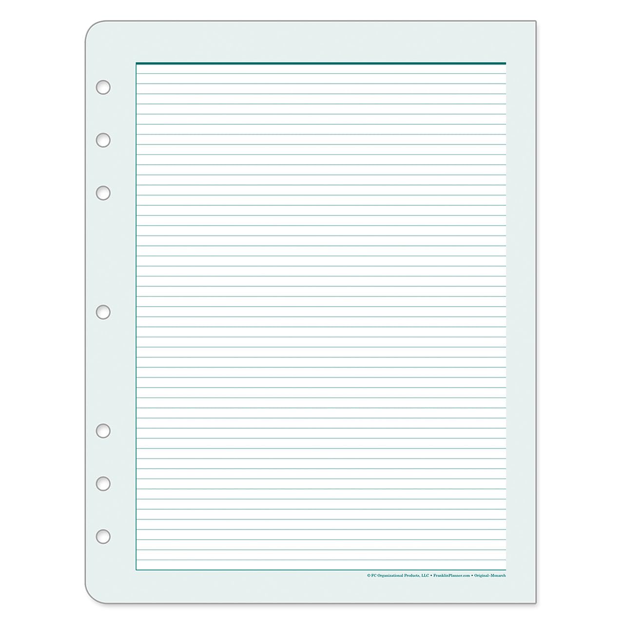 Franklincovey - Original Lined Pages - Expansion Pages For Planners (Monarch)