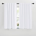 Nicetowm Window Treatment Curtain Panels - (White Color) W42 X L40, 2 Pieces, Semi Blackout Window Treatment Drape Panel For Kids Bedroom