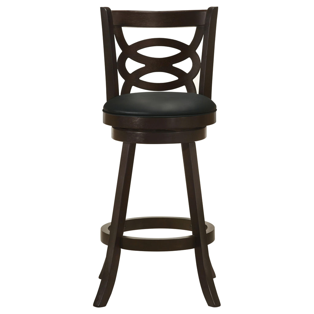 Coaster Home Furnishings Calecita Wood Swivel Bar Stool Cappuccino (Set of 2)
