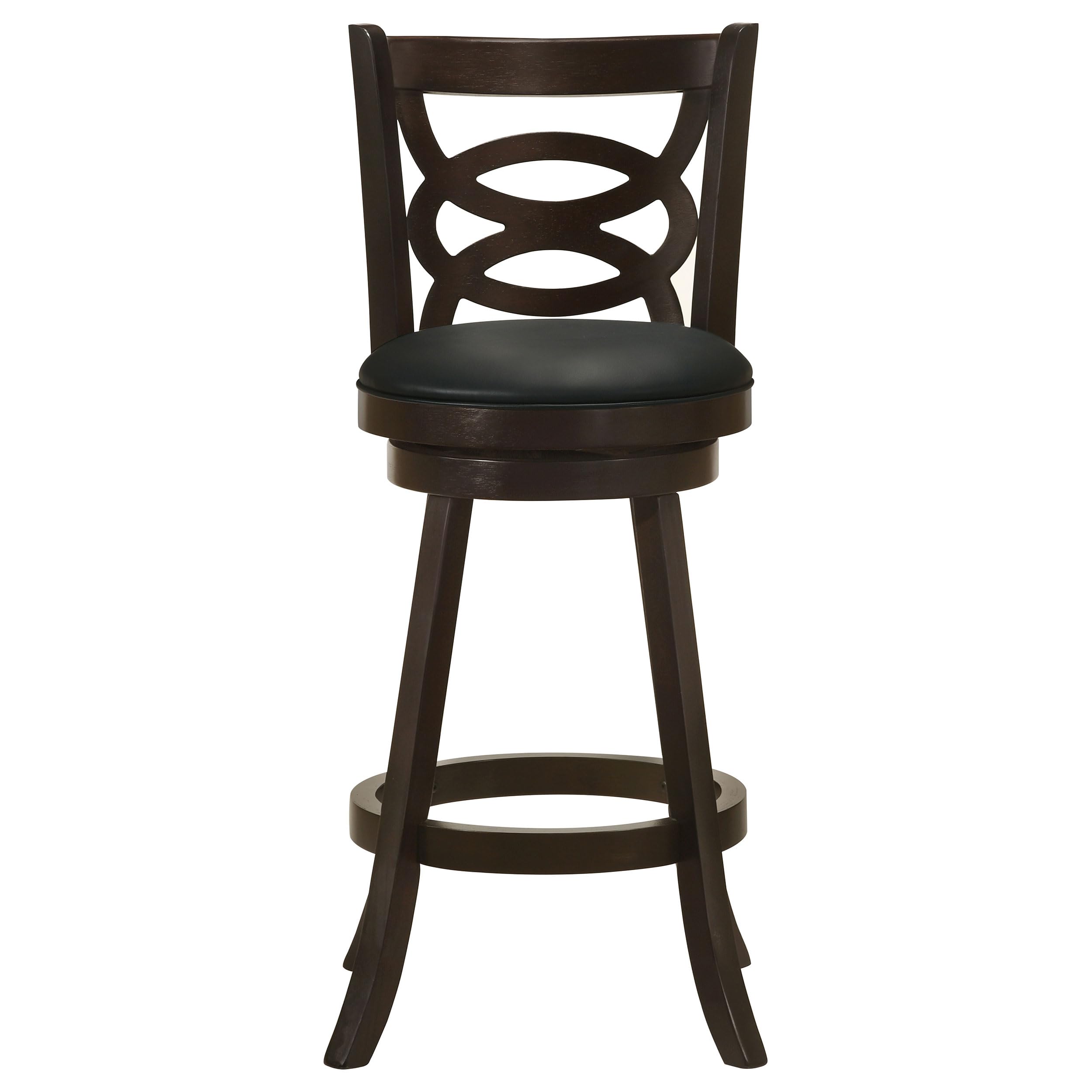 Coaster Home Furnishings Calecita Wood Swivel Bar Stool Cappuccino (Set of 2)