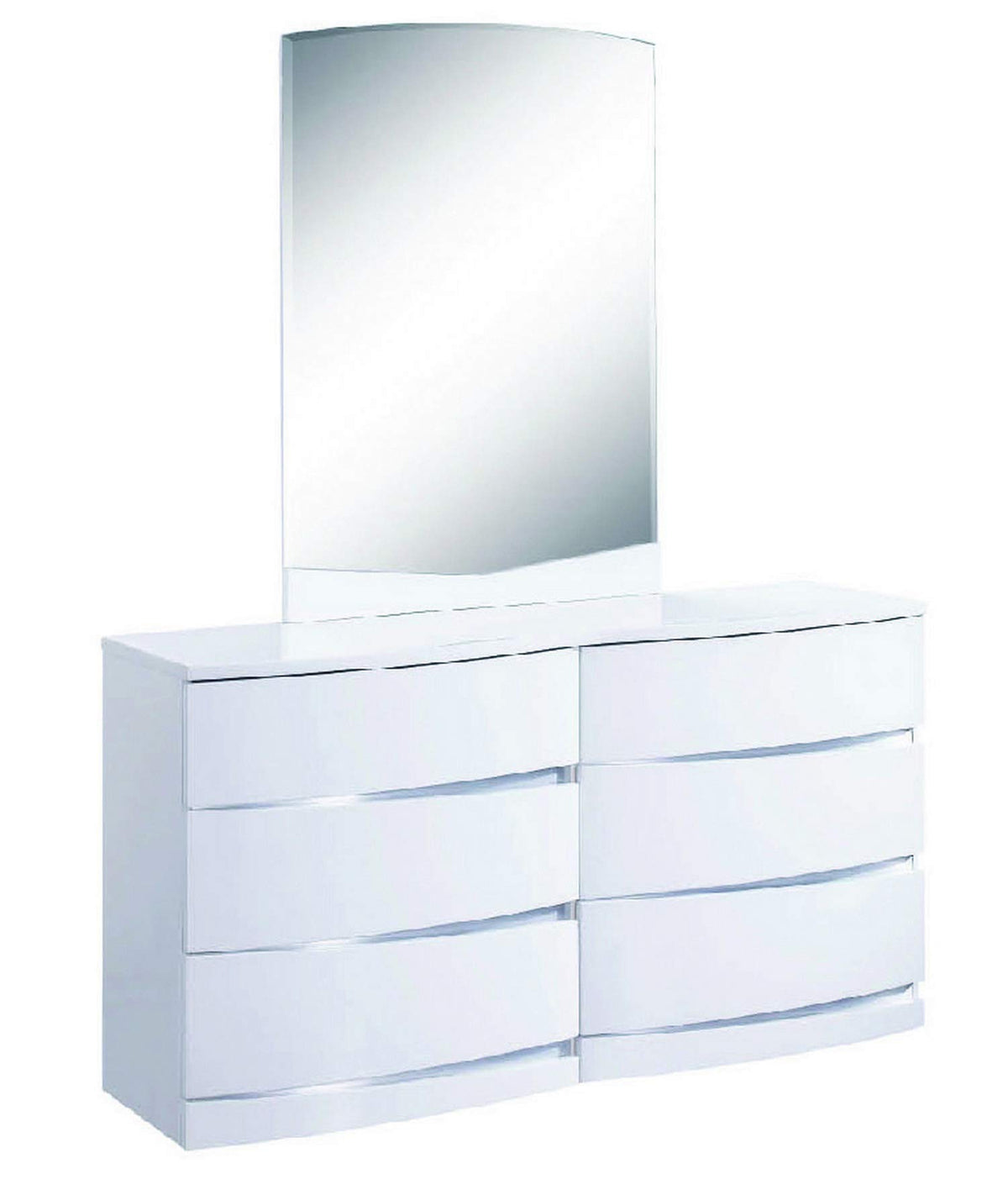 HomeRoots 32' Exquisite White High Gloss Dresser