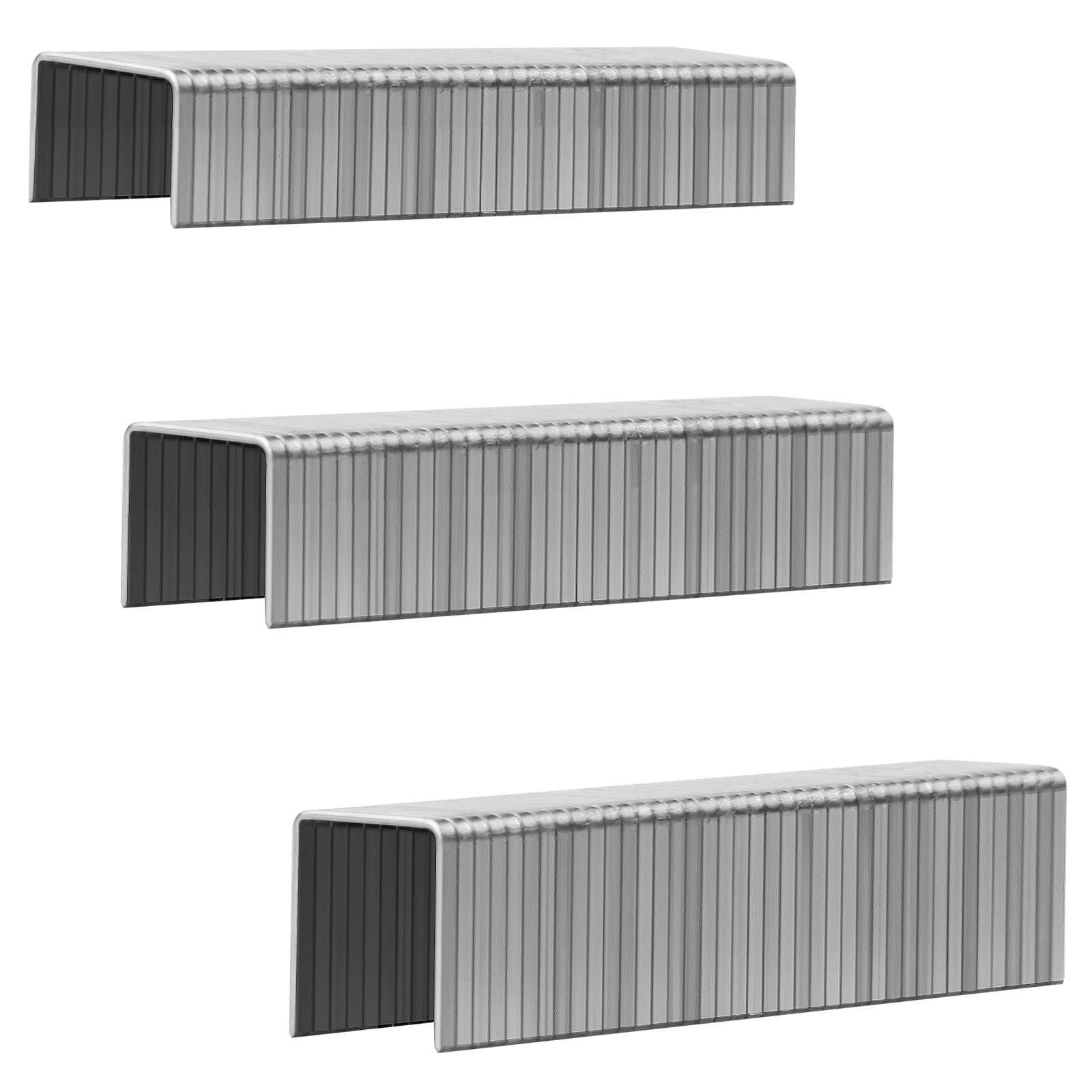 Sitldy Heavy Duty T50 Stainless Steel Staples 1000-Count 3 Sizes For Staple Gun, Includes: 5/16', 3/8', 1/2' Assortment, Comb