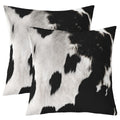Cowhide Throw Pillow Covers 18x18 Set of 2 Cow Fur Printed Pillow Cases Cushion Covers for Living Room Bedroom Western Farm Anim