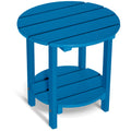 Loeniy 2 -Tier Outdoor Side Table Hdpe Adirondack Table Patio Side Table Weather Resistant End Table Small Outdoor Table (Navy B
