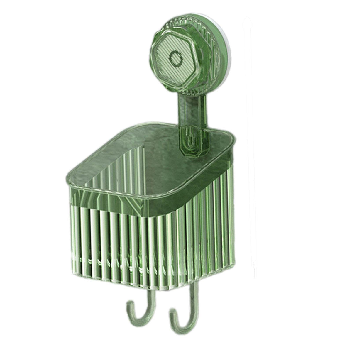 ECOMISTIQ Suction Cup Shower Shelf Versatile Removable Shower Basket for Home Bathroom Green | Bath Caddies & Storage | Bath