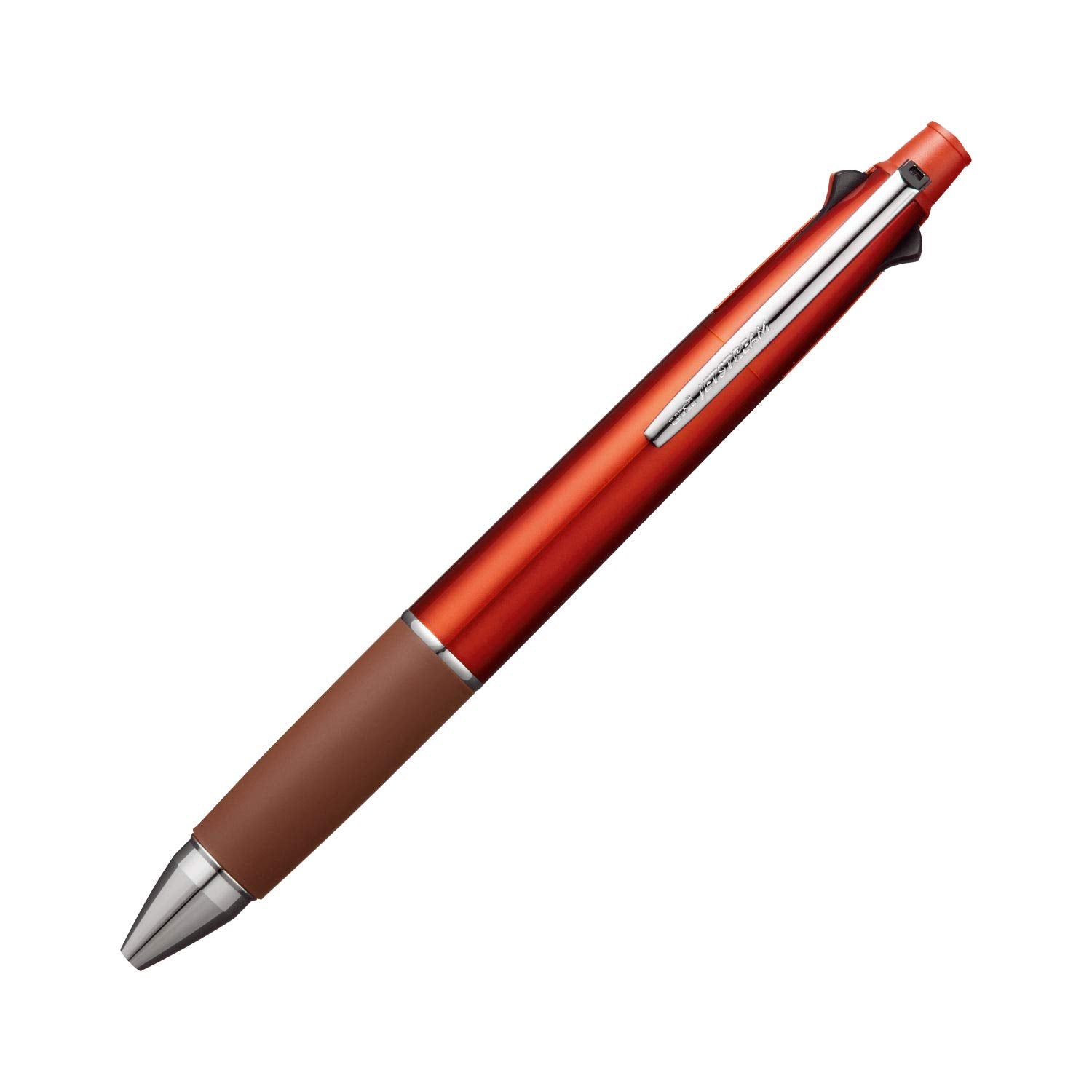 Uni Jetstream Multi Pen 4 And 1, 0.5Mm Ballpoint Pen (Black, Red, Blue, Green) And 0.5Mm Mechanical Pencil, Blood Orange (Msxe51