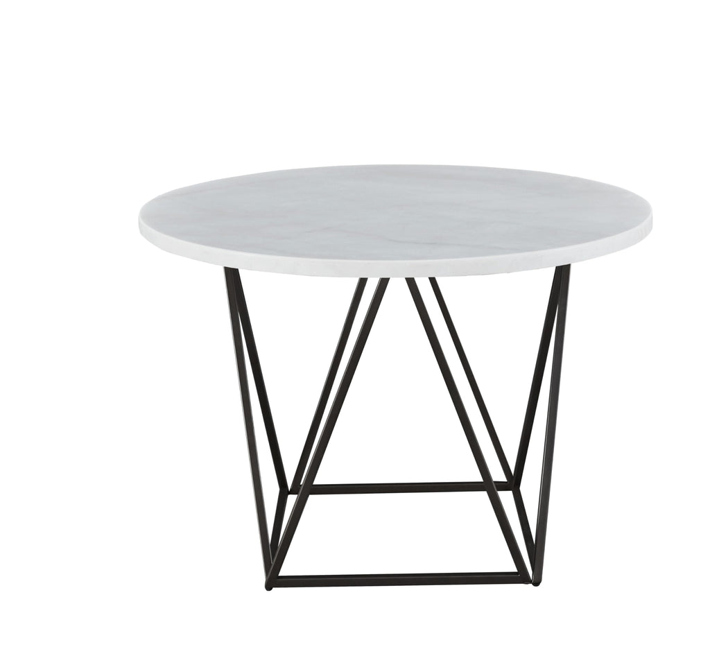 Steve Silver Co Ramona White Marble Top Round