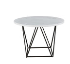 Steve Silver Co Ramona White Marble Top Round