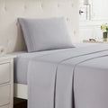 Extra Deep Pocket Fitted Sheet - Set Of 3 Extra Deep Pocket Bed Sheet Set - Deep Pocket Fitted Sheet - Super And Ultra Deep Fitted Sheet - Twin Size Deep Bed Sheet - 75 X 39 Inch - Light Gray Lavender