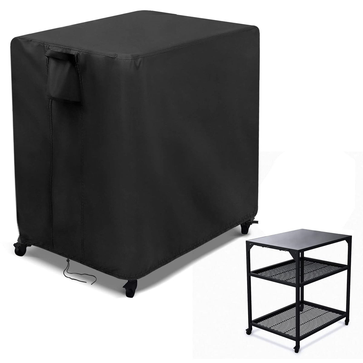 Kingling Outdoor Pizza Oven Table Cover For Ooni Medium Table, Waterproof Outdoor Grill Prep Table Cover Pizza Oven Stand Cover - 32''L X 24''W X 35''H