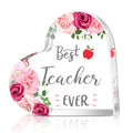 Yalikop Teacher Appreciation Gifts Best Teacher Ever Keepsake Thank You Teacher Paperweight Graduation Presents Retirement Back