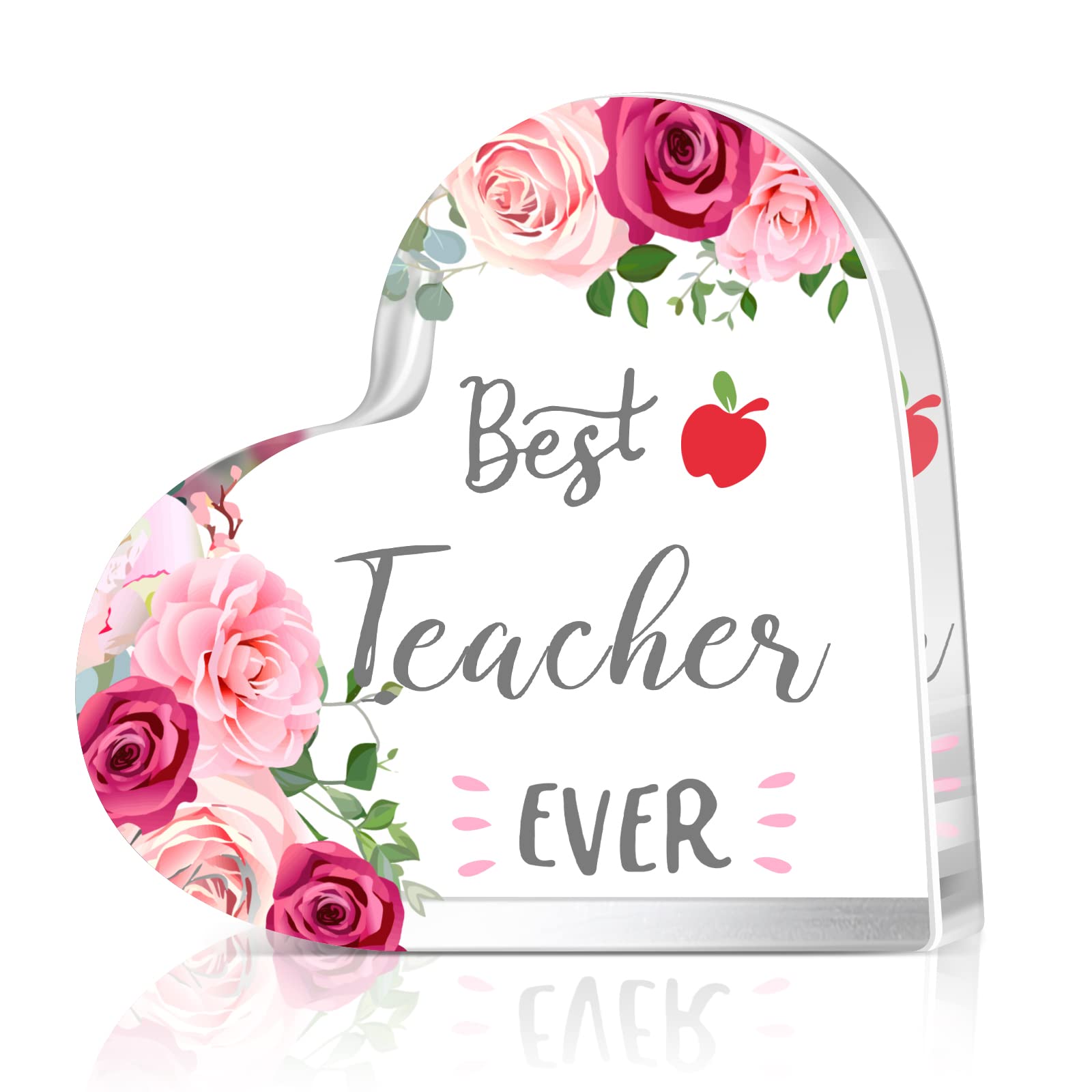 Yalikop Teacher Appreciation Gifts Best Teacher Ever Keepsake Thank You Teacher Paperweight Graduation Presents Retirement Back