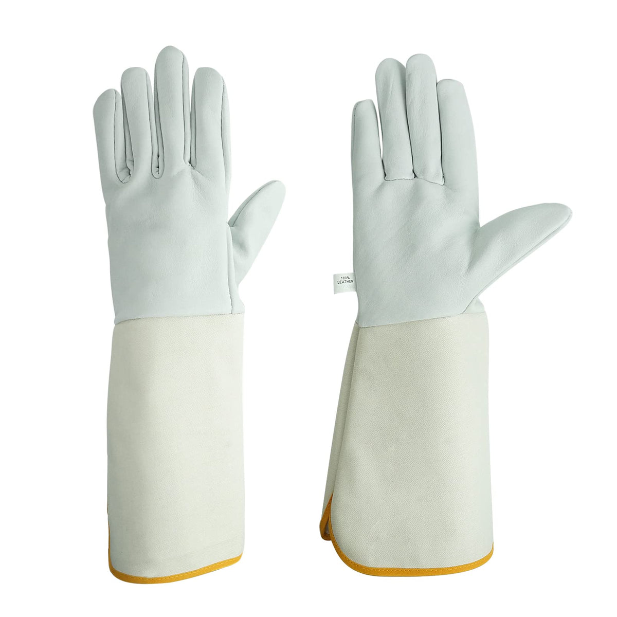 Luwint Leather Long Garden Gloves, Thorn Proof Rose Pruning Elbow Length Gardening Gloves For Men And Women, 1 Pair (Xxl)