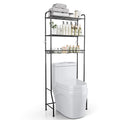 Delamu Over The Toilet Storage Rack, 3Tier Bathroom Organizer Shelf with Basket, Freestanding Bathroom Storage Shelf Space Save