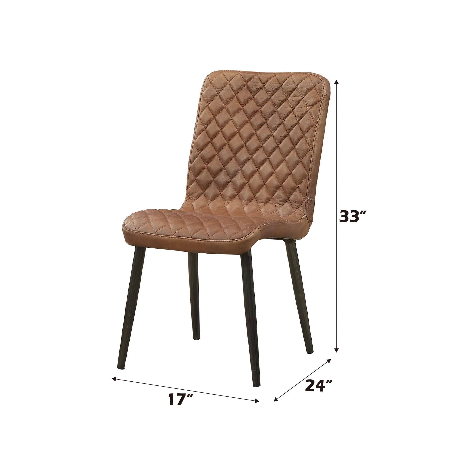 Acme Millerton Leather Dining Side Chair