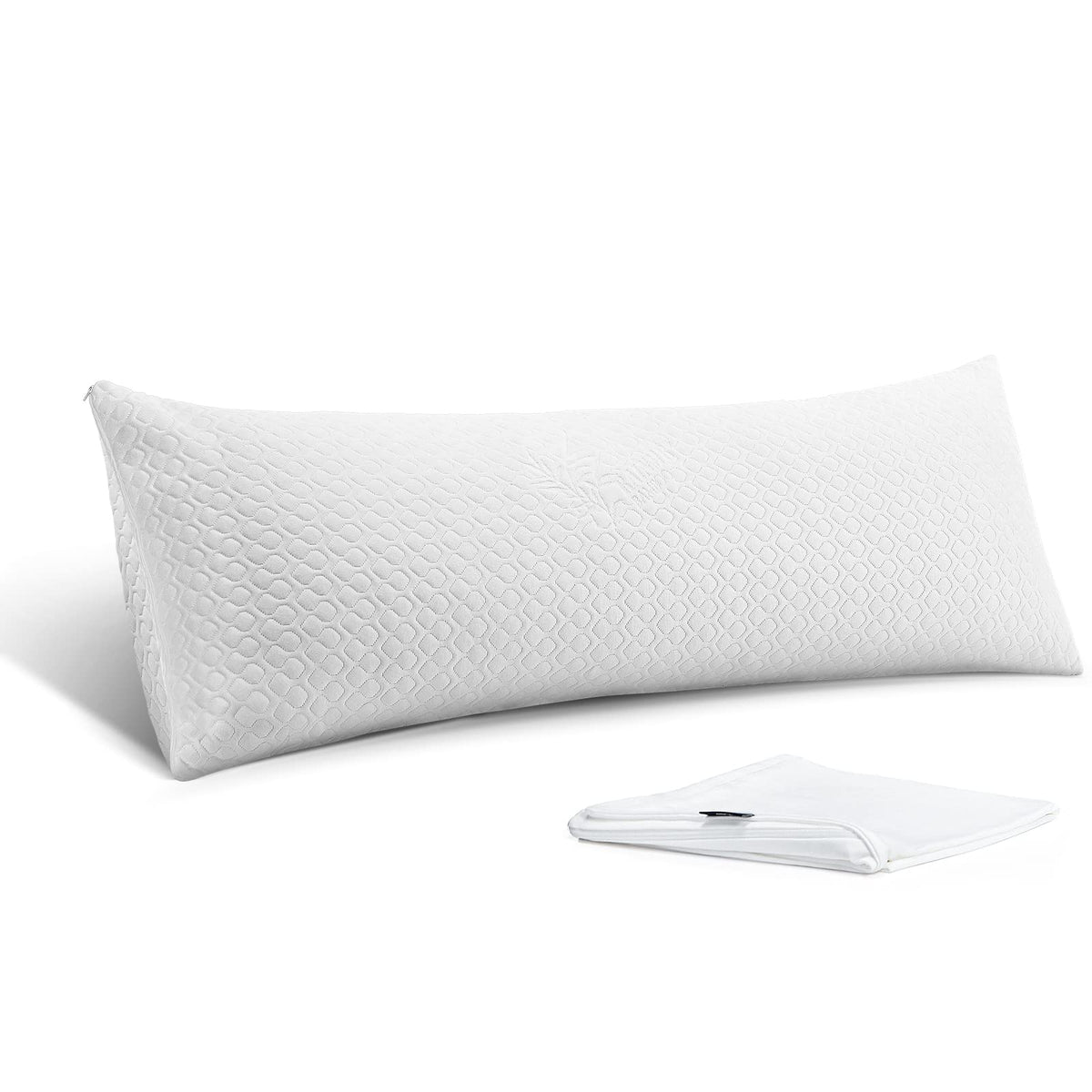 Rainmr Firm Body Pillow 1.5Cm Cubies Memory Foam - Pain Relief & Sleeping & Supportive - With Cooling Cover Hug Pillows 20 X 54
