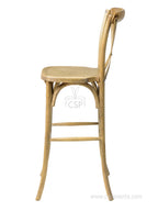 Commercial Seating Products Rustic Tinted Raw Crossback Bar Stool Chairs