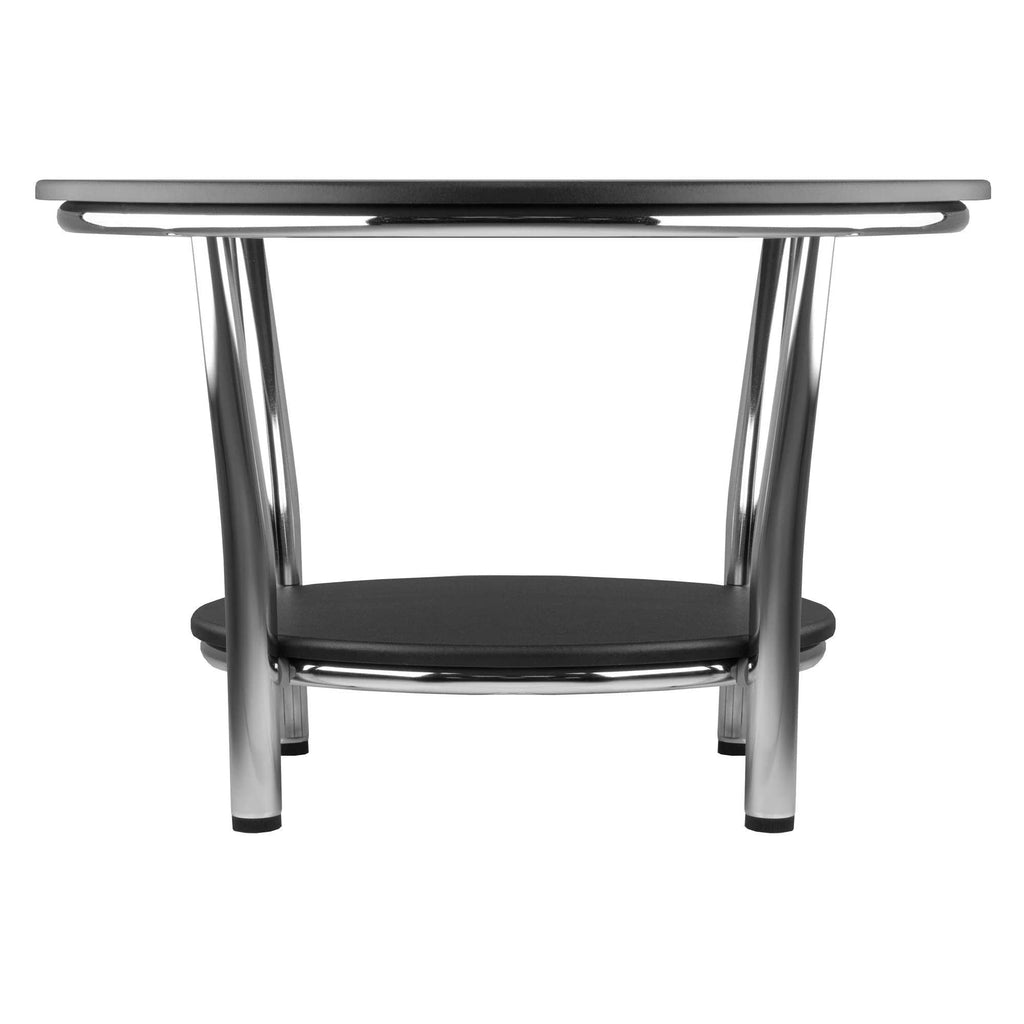 Winsome Wood Maya Round Coffee Table, White Top, Metal Legs [Kitchen] Part No. 93531