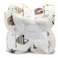 Ukeler Owl Sherpa Fleece Blanket Queen Size 80'  90'- Ultra Soft Cozy Flannel Blanket For Bed/Couch/Sofa/Office/Camping, Great