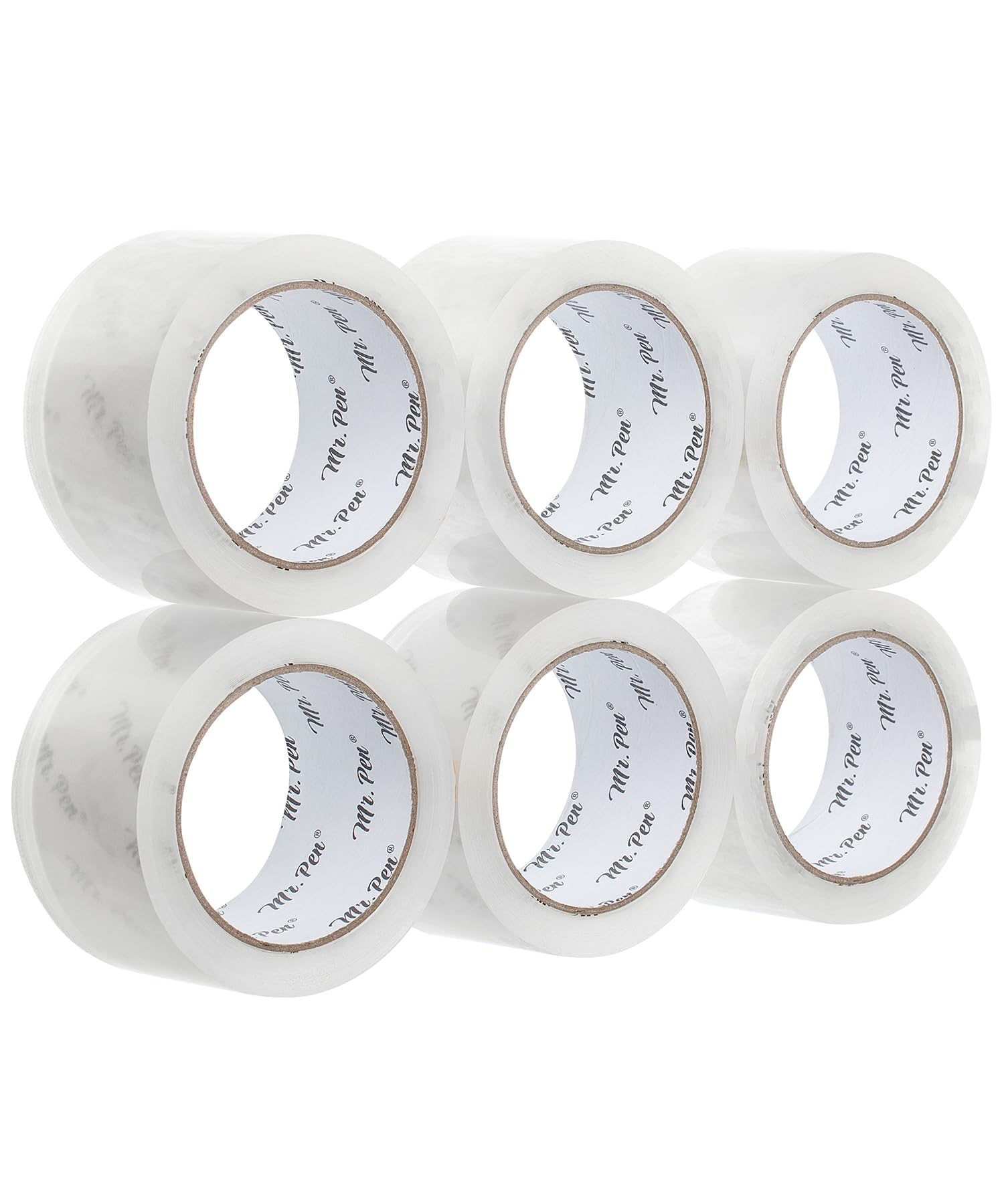 Mr. Pen Heavy Duty Packing Tape - 6 Pack, 2.7Mil, 2' Wide, 60 Yards - Clear, Moving, Shipping & Packaging Tape Refills