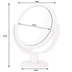 Danielle Creations 6.75-Inch Portable Two-Sided Vanity Round Vanity Makeup Mirror, No-Slip Soft Touch With 360 Rotation, 10X Mag