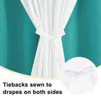 Hiasan Blackout Curtains With Sheer Overlay,Thermal Insulated Mix&Match Double Layer Room Darkening Curtains For Bedroom,Living