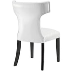 Modway Curve Vinyl Set Of 2, Two Dining Chairs, White