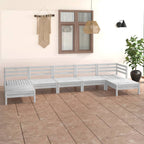 vidaXL 7-Piece Patio Lounge Set Made of Durable Pinewood with Stylish Retro Pallet Design - Ideal for Garden, Patio, or Living Room