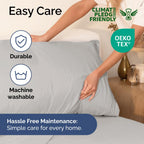 Extra Deep Queen 4 Piece Bedding Sheet Set - Breathable & Cooling - Hotel Luxury Bed Sheets Set - Easy Fit - Soft, Wrinkle Free & Comfy Light Grey Bedding Sheets - Extra Deep Pockets Bed Sheet Set