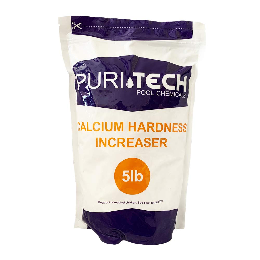 Puri Tech Pool Chemicals Calcium Hardness Increaser Plus For Pools & Spas Increases Calcium Hardness Levels (5Lb)