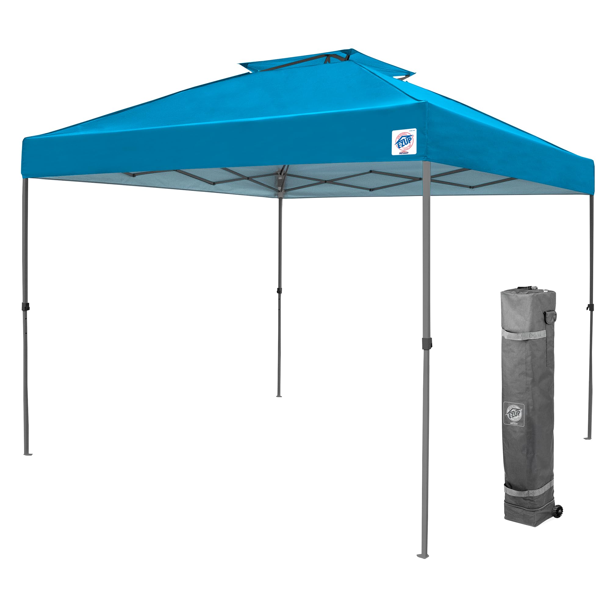 E-Z Up Patriot One-Up Technology Vented Shelter, 10' X 10', Splash