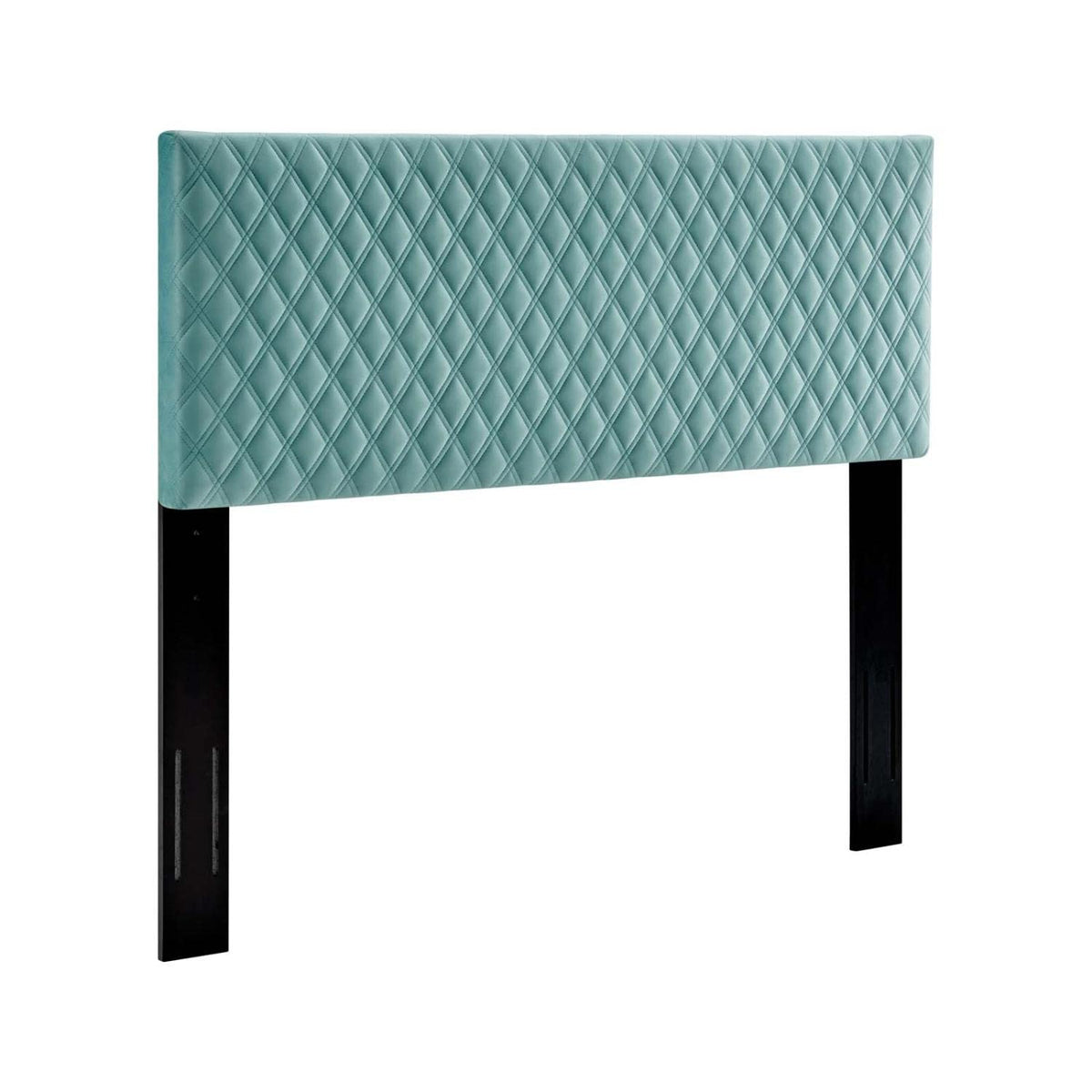 Modway Angela Tufted Diamond Lattice Performance Velvet Upholstered Twin Headboard In Mint