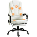 Vinsetto 7-Point Vibrating Massage Office Chair, High Back Executive Recliner with Lumbar Support, Footrest, Reclining Back, Adj