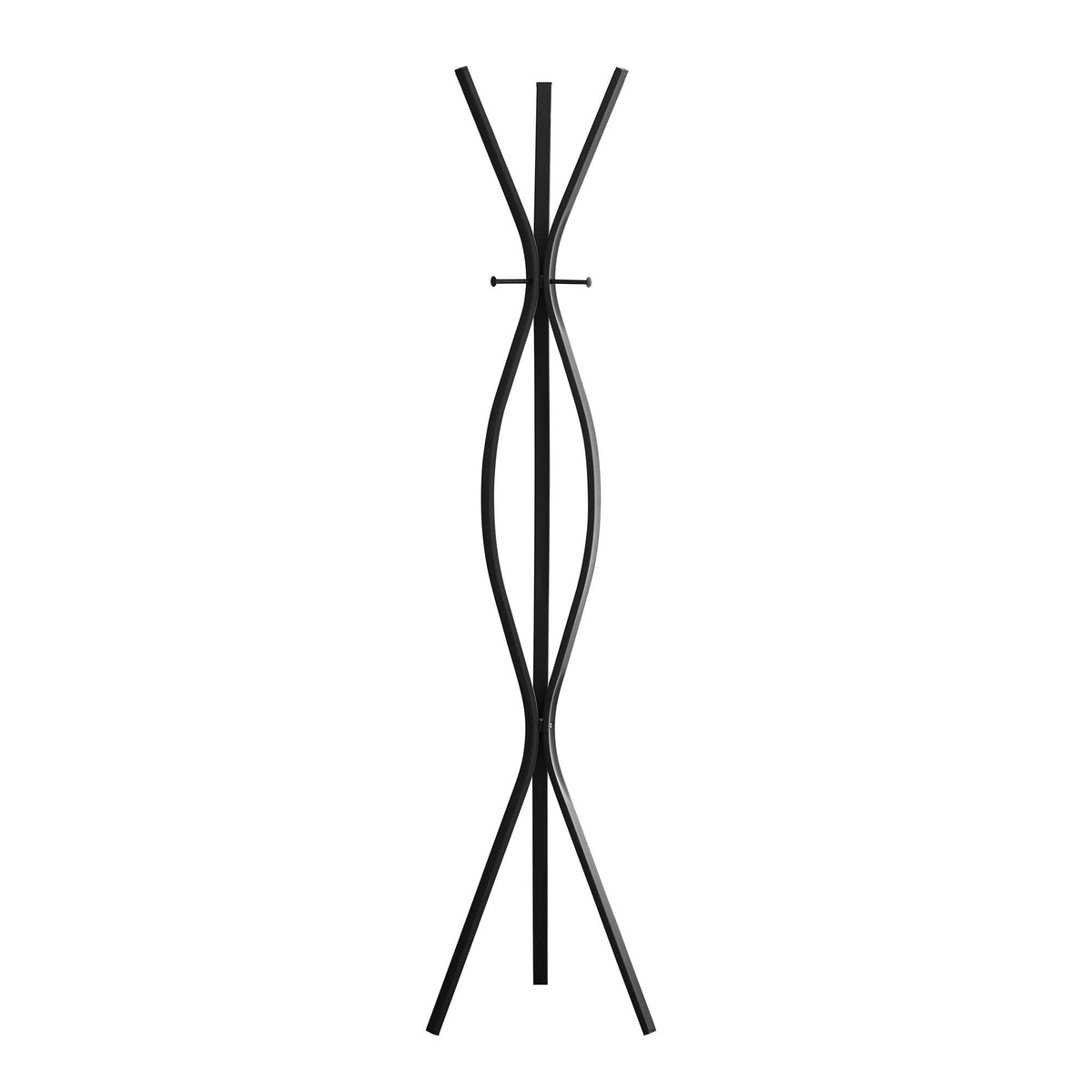 HomeRoots Coat Rack - 72' H/Black Metal Contemporary Style