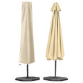 Okpow Umbrella Cover 420D Oxford Fabric Patio Umbrella Covers Waterproof With Zip, For 9Ft To 12Ft Garden Outdoor Umbrella (Khak