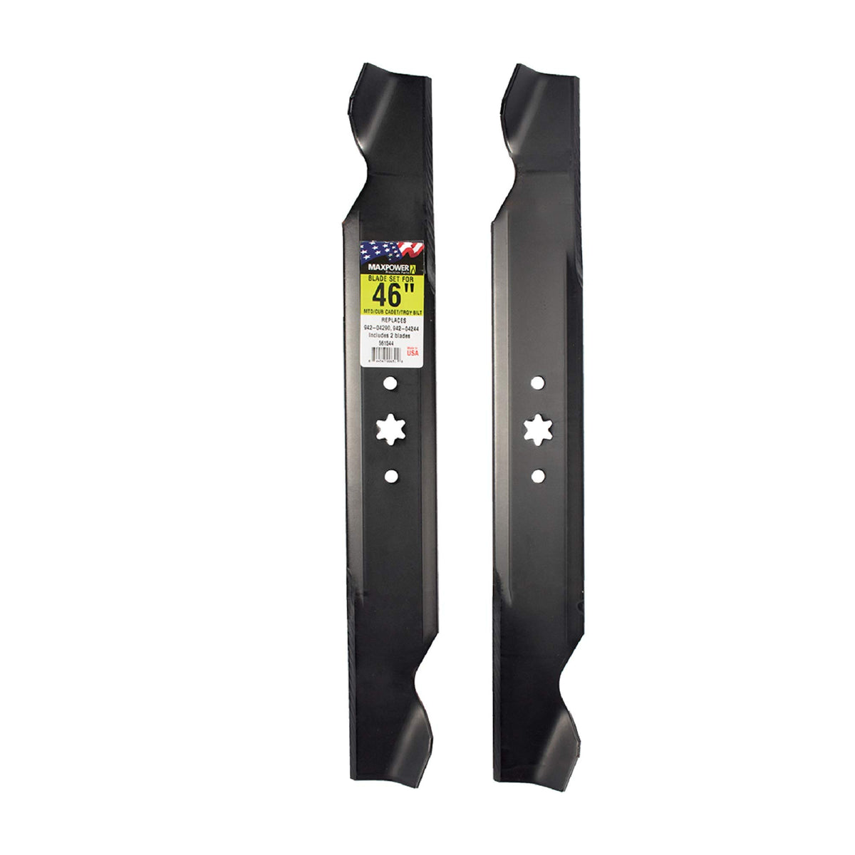 Maxpower 561544B 2-Blade Set For 46 Inch Cut Mtd/Cub Cadet/Troy-Bilt Replaces 942-04244, 942-04290, 94204244A, 742-04290, 742-04