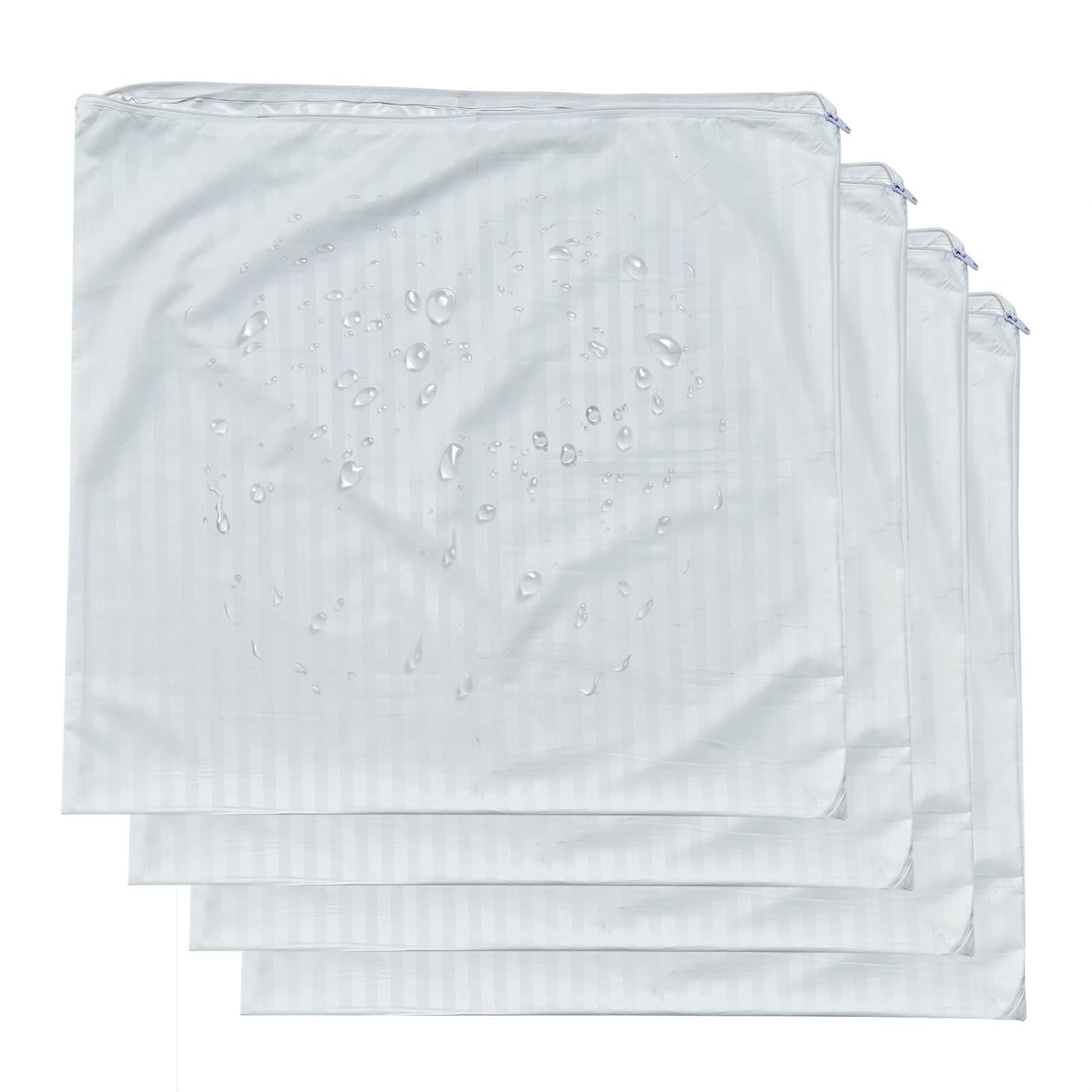 4 Pack Feather Proof Pillow Protectors 22x22 Waterproof Cover for Goose Down Square Throw Pillows