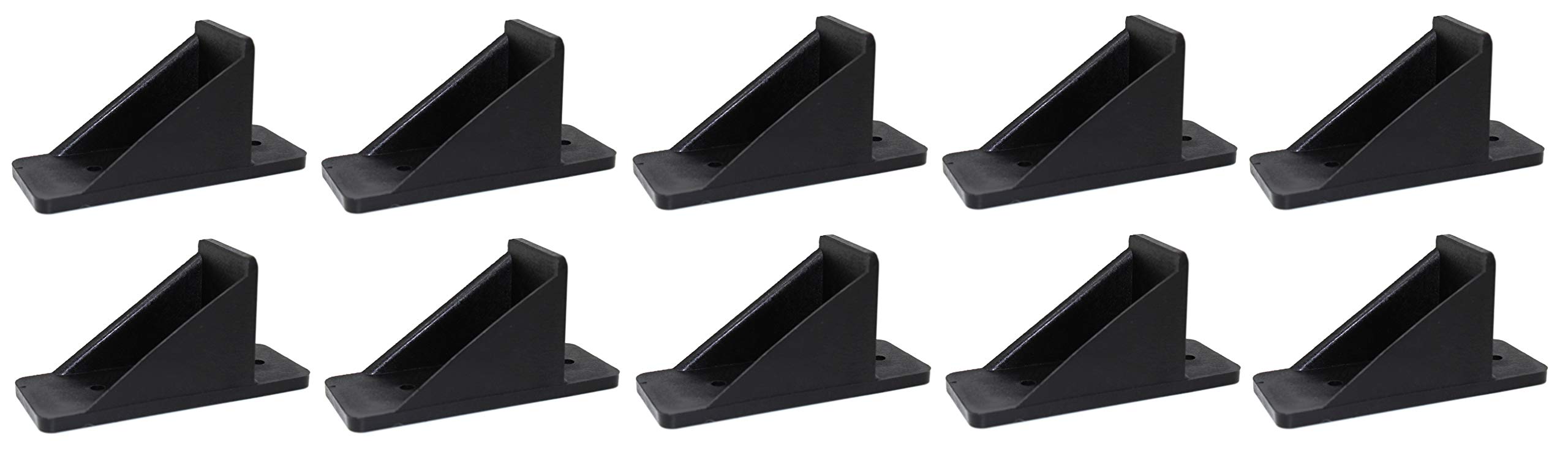 Jsp Manufacturing V2-Mini Roof Guard Snow Guard Prevent Sliding Ice Snow Stop Buildup Plastic Multipack-Multicolor (10, Black)